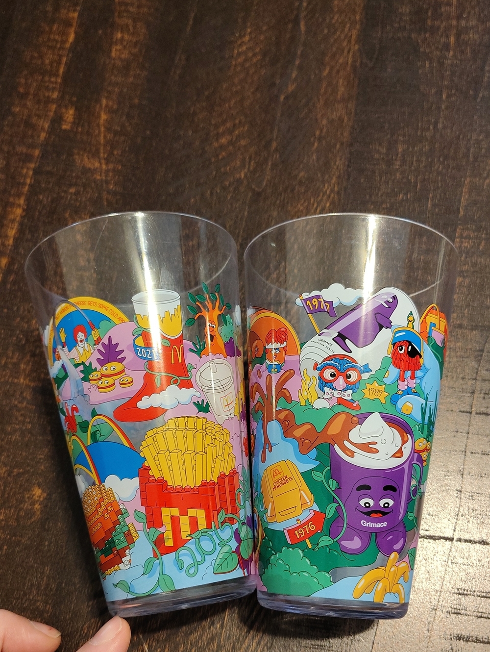 McDonald's 2024 Collector Plastic Grimace Cups Set of 2